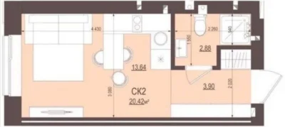 Ready apartment near the park with residential rates and gas