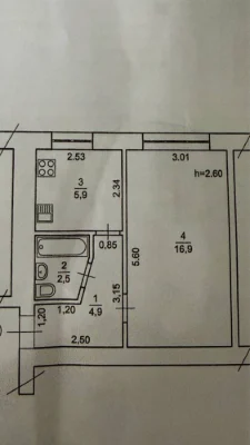 1-room apartment 30 sq m in the center of Bucha - apartment for flipping / investment