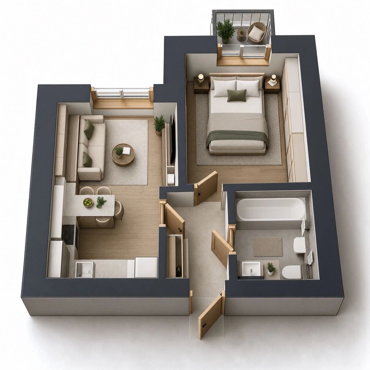 Offer! Bucha, Novus area, 1-bedroom apartment 35 m2, closed complex