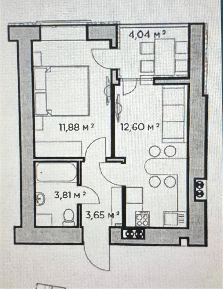For Sale 1-bedroom apartment 37.2 m², Estate "Aviatör 2", 4/10, gas