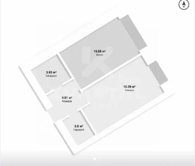 Продажа 1-комнатной квартиры с частичным ремонтом 40 кв. м в Б