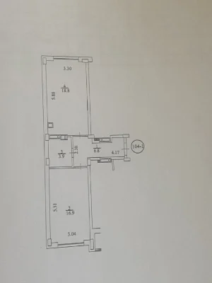 Sale of a large 1-room apartment in a picturesque location near the lake