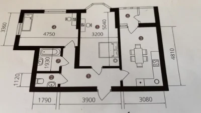Two-bedroom apartment in ЖК Grand Burze with renovation. Basement floor.