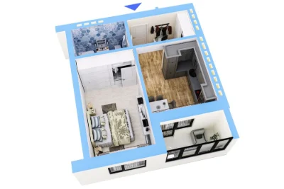 One-bedroom apartment in Bucha. Club house.