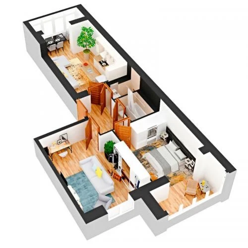 Apartment, 2 rooms, Millenium State residential complex from owner. Realtors, please do not contact.