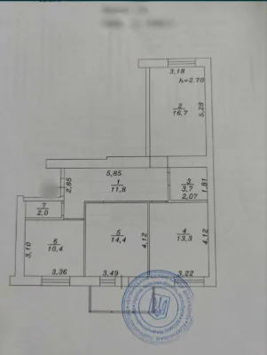 Готова квартира з штукатуркою та котлом. Другий поверх, три