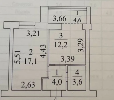 Buch! Sale of a one-room apartment without renovation, "Milennium State" residential complex