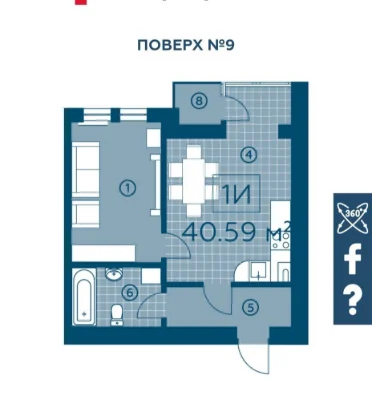 Продается 1-комнатная квартира в центре Бучи