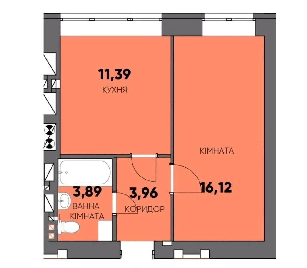 Продам 1 кімнатну квартиру в місті Буча.  Можна під єОселю,