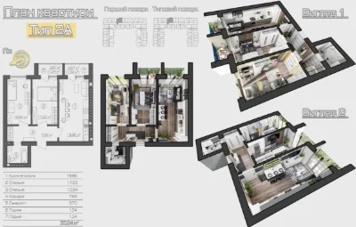 Two-bedroom apartment near Buchansky Park