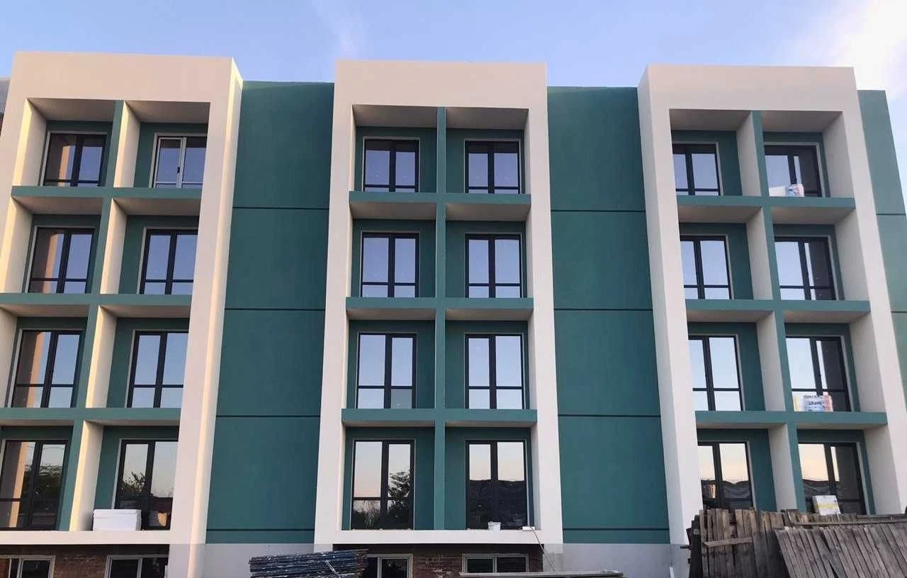 Two-bedroom apartment. Built house.