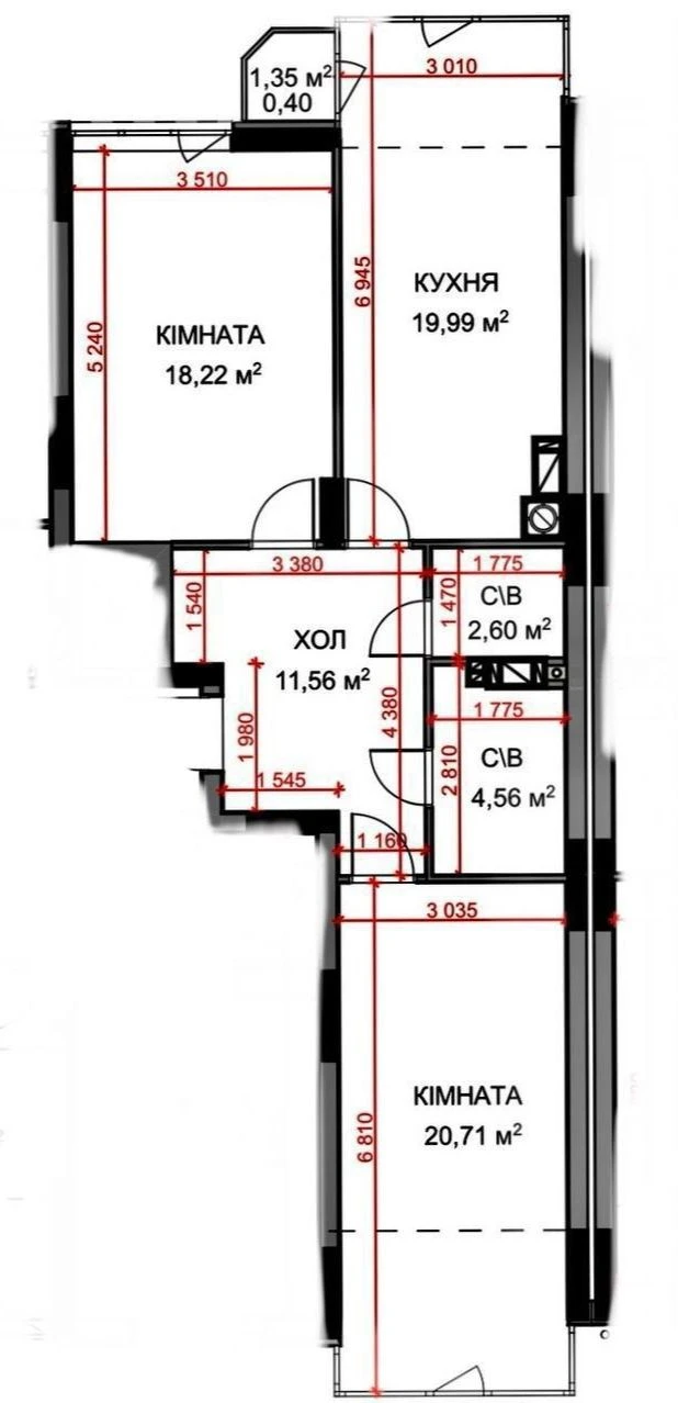 For Sale: Spacious 3-bedroom apartment in the prestigious forest of Bucha!