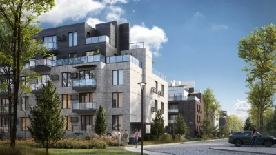 Apartment with a private terrace in a modern residential complex with backup power