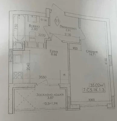 Продаж 1-кімнатна квартира з лоджією в ЖК Нова Буча, ГАЗ, ел