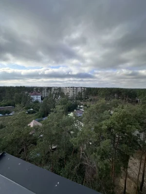 Penthouse with terrace and pine trees view. Individual gas