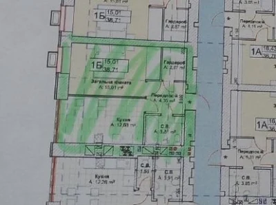 1-bedroom apartment for sale in the Kontinent residential complex, 4th phase