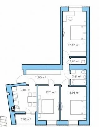 Three-room apartment at the price of a two-room apartment!! Call