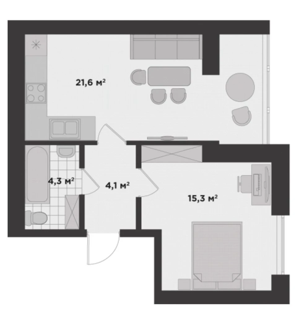 Selling 1-bedroom apartment in Bucha with renovation and independent gas heating