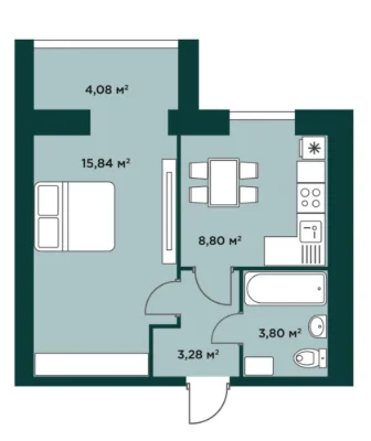 Apartment in a prime location near a school