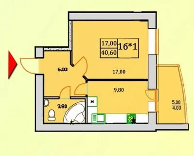 Cheapest 1-bedroom apartment in Bucha, ideal investment. State street