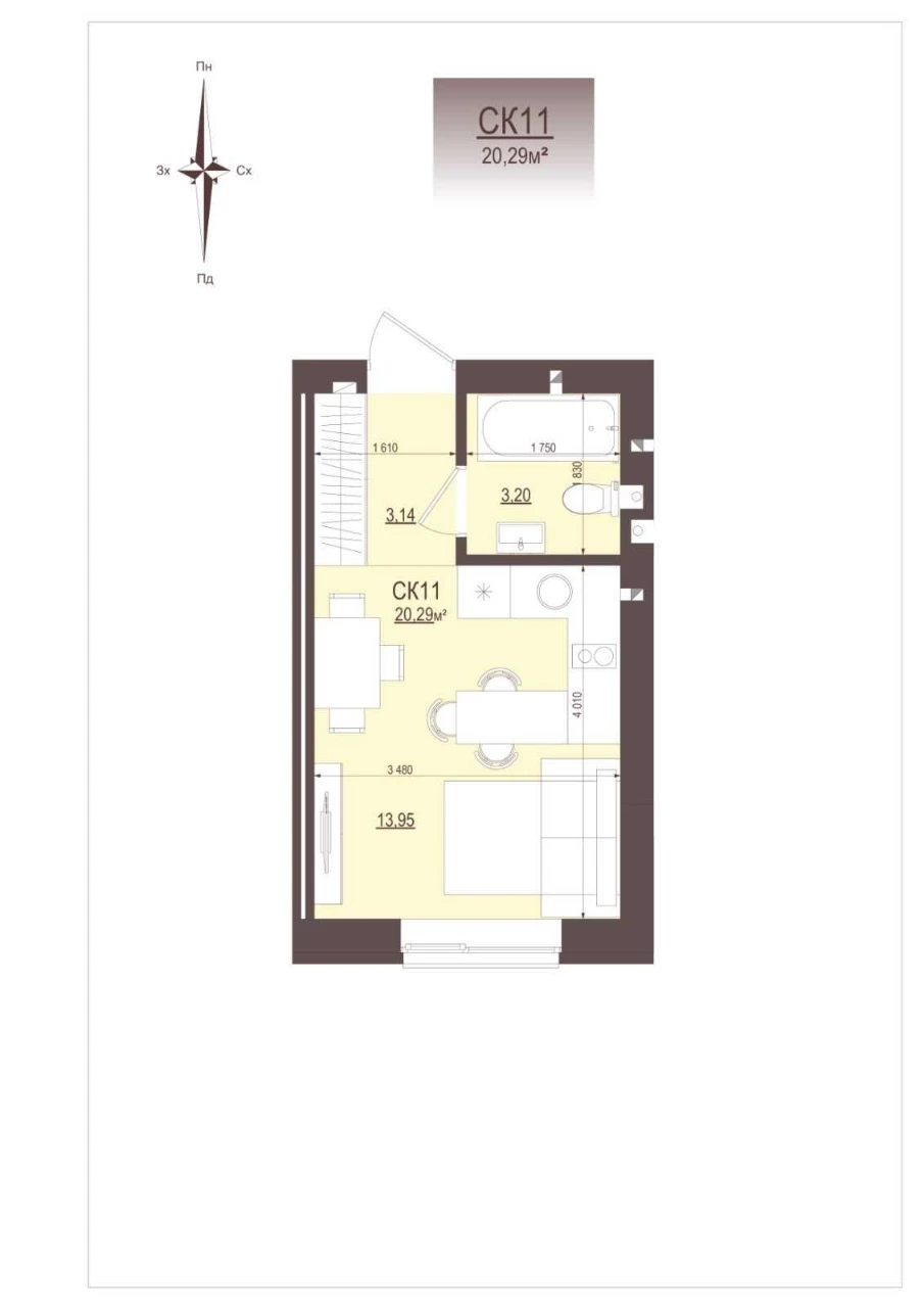 Own apartment with gas!
