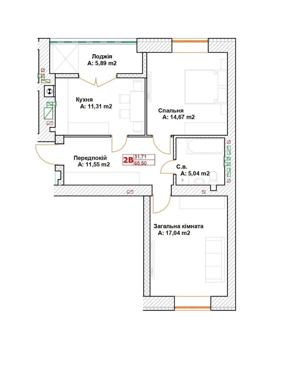 Apartment for Sale in Bucha