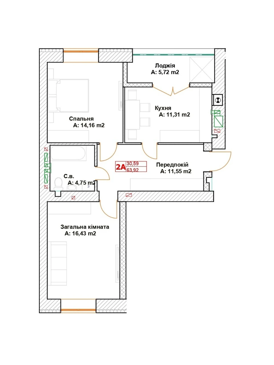 Apartment for Sale in Bucha