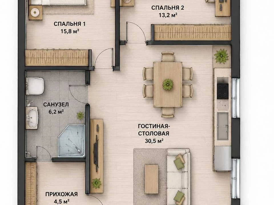 Apartment. Dnipro, Vyshgorodska Street.