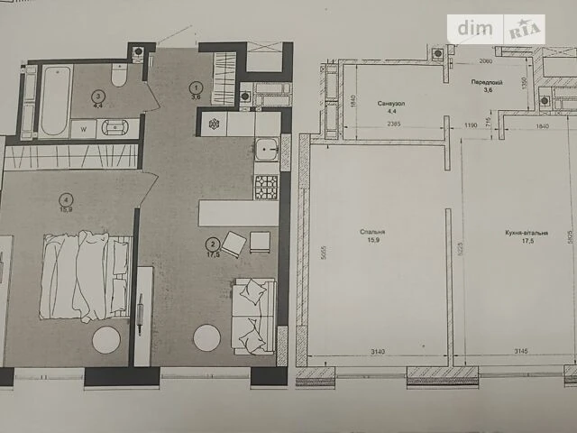 Продаж 1к квартири 41.4 кв. м на вул. Вавилових 11 • ID 3464