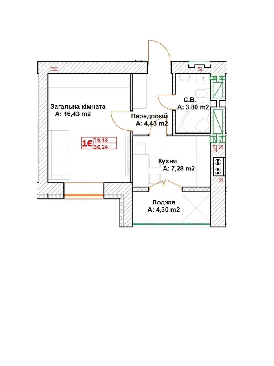 Apartment for Sale in Bucha