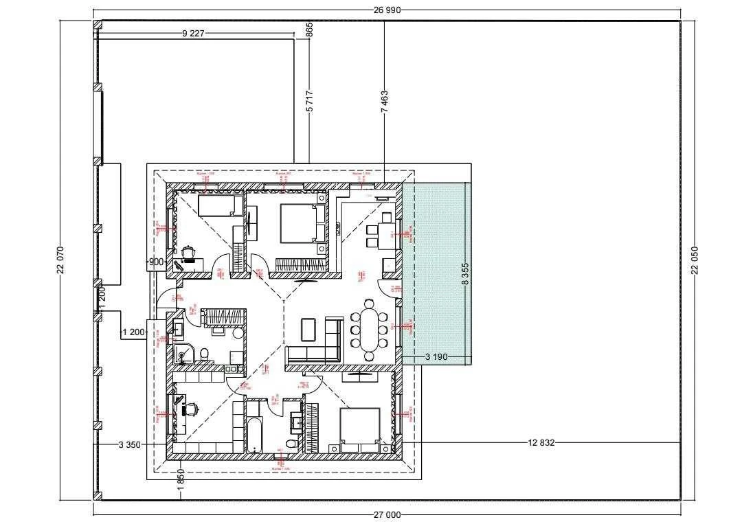 Modern functional one-story house in Leshy Buch