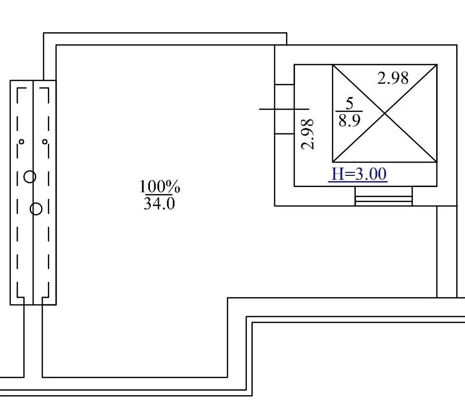One-bedroom apartment with terrace near school