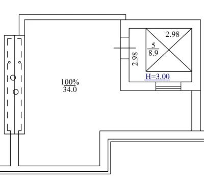 One-bedroom apartment with terrace near school
