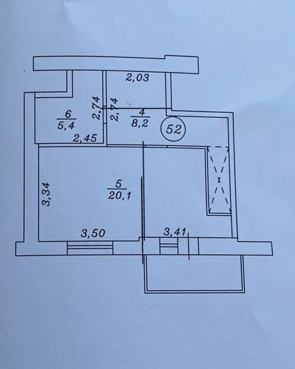 Spacious 2-3 room apartment with a studio kitchen of 27 sq m! Fully equipped!