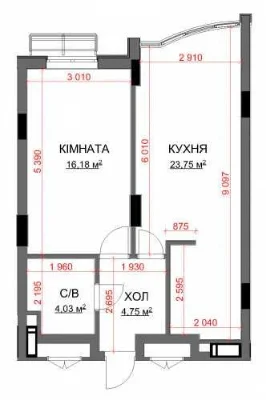 Продається 1-кімнатна квартира в центрі Бучі