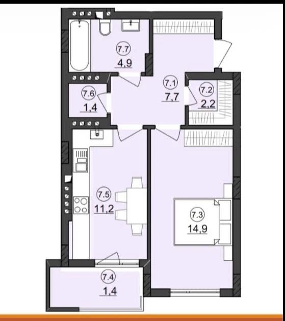 Sale of a one-bedroom apartment in a new building in Morshin