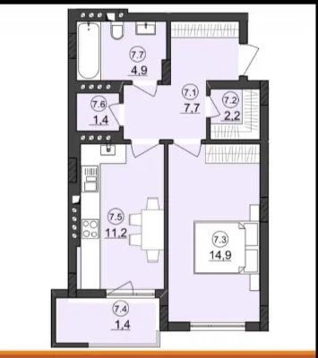 Sale of a one-bedroom apartment in a new building in Morshin