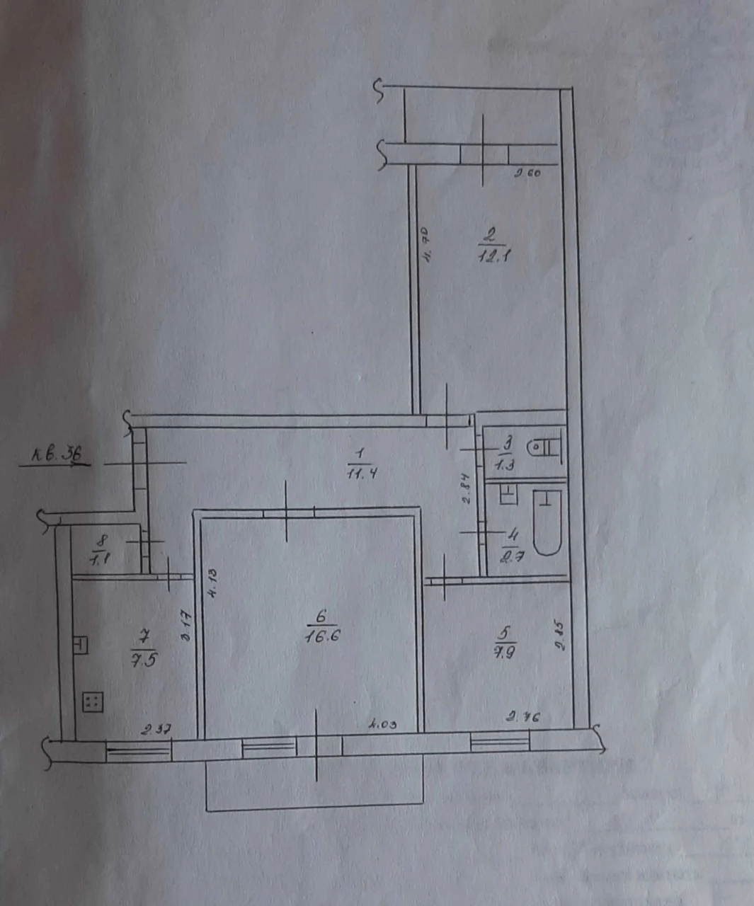 Квартира, 3 комнаты
