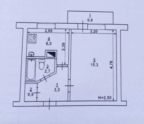 Продам 1-к квартиру в самому центрі Зеленодольська! Центр, А