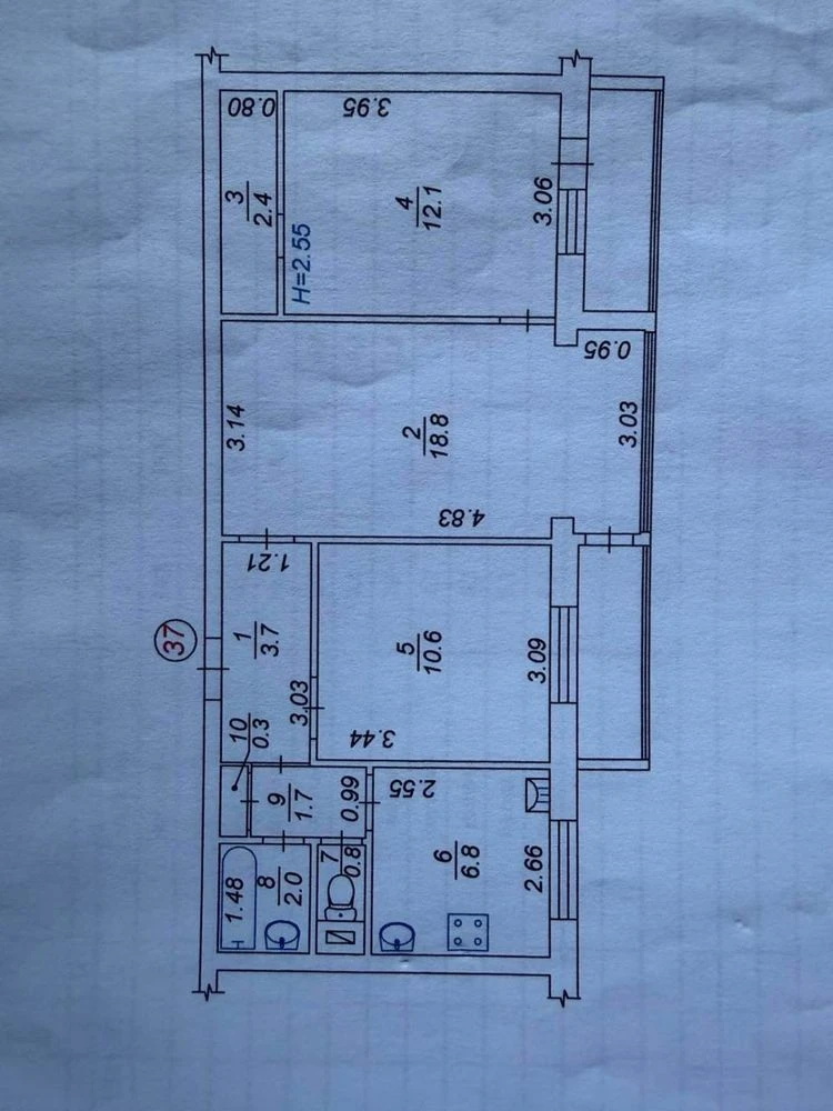 Продаж 3-кімнатної квартири в Боярці, 64 м², індивідуальне г