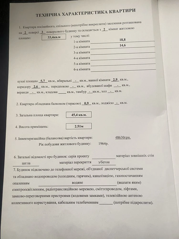 Продається 2-кімнатна квартира в центрі міста (торг)