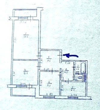 Продам 3ри кімнатну квартиру аїнка