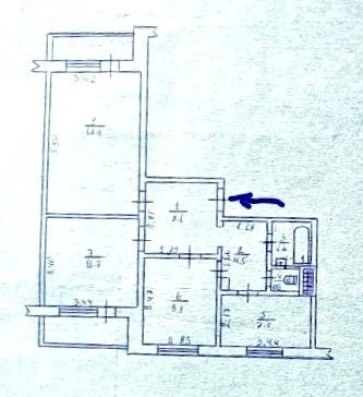3-room apartment for sale in Ukraine