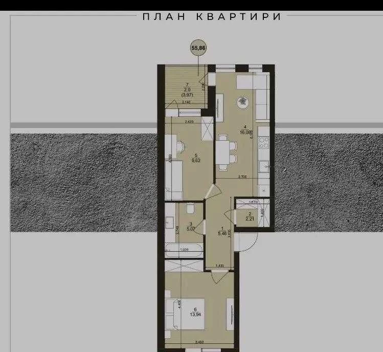 Продається 2-кімнатна квартира  з ремонтом та терасою у ЖК M