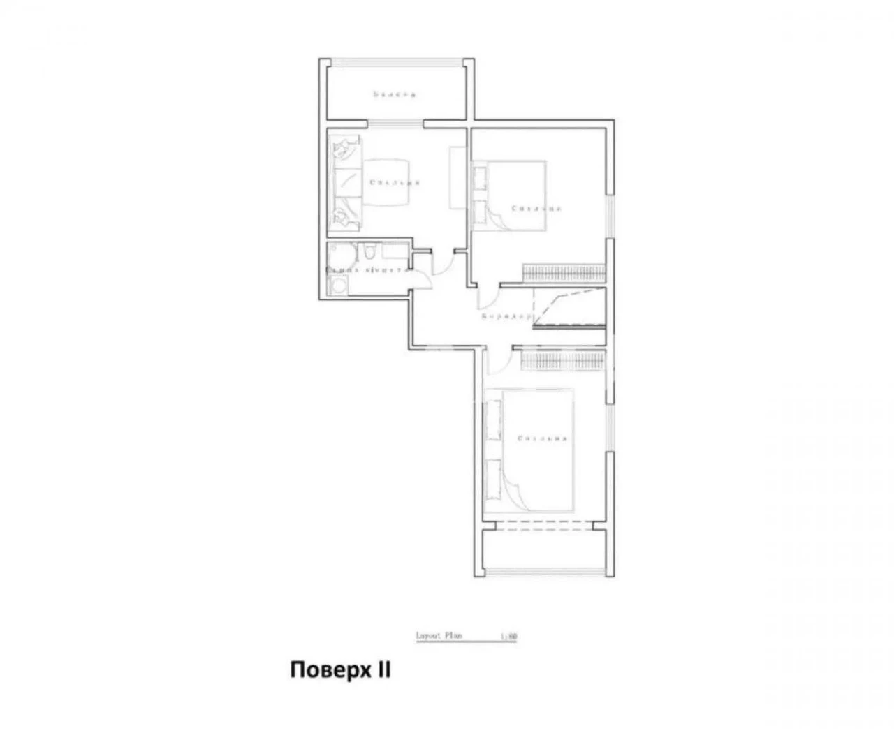 Sale of a 5-room, 2-story apartment, unfurnished, new building
