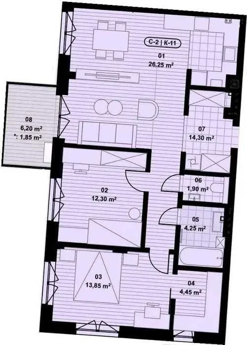 Продаж 3-кімнатного апартаменту 79,31 м² в ЖК Eco City Park | Ви