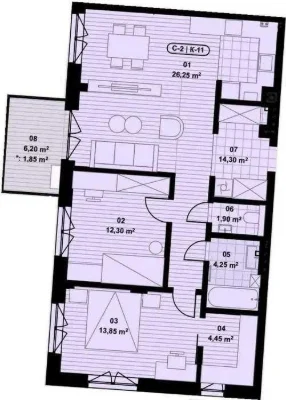 Продаж 3-кімнатного апартаменту 79,31 м² в ЖК Eco City Park | Ви