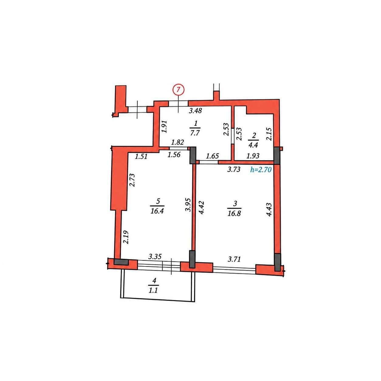 продаж 1-но кімн.квартири|Auroom Forest|зданий будинок|46м²,