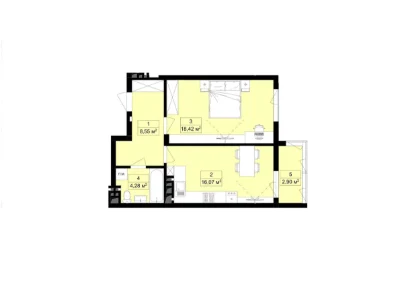 Продаж квартири 48,2 м² у новобудові, Лисиничі — вул. Золота