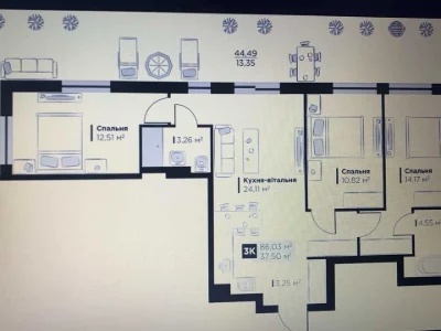 Apartment. Vinnyky (Lviv), Halychska St.